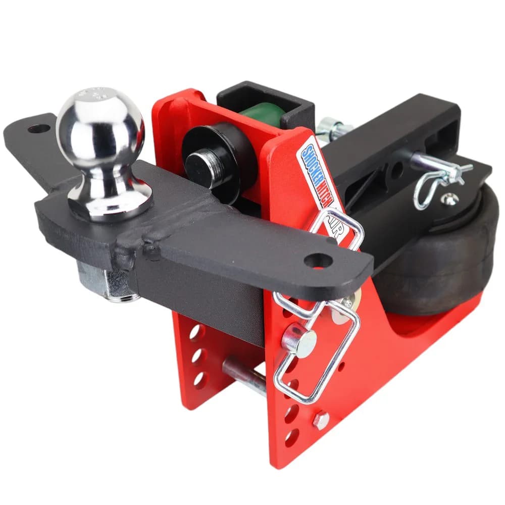 Shocker Air Hitch & Raised Ball Mount w/ 2" Ball & Sway Bar Tabs