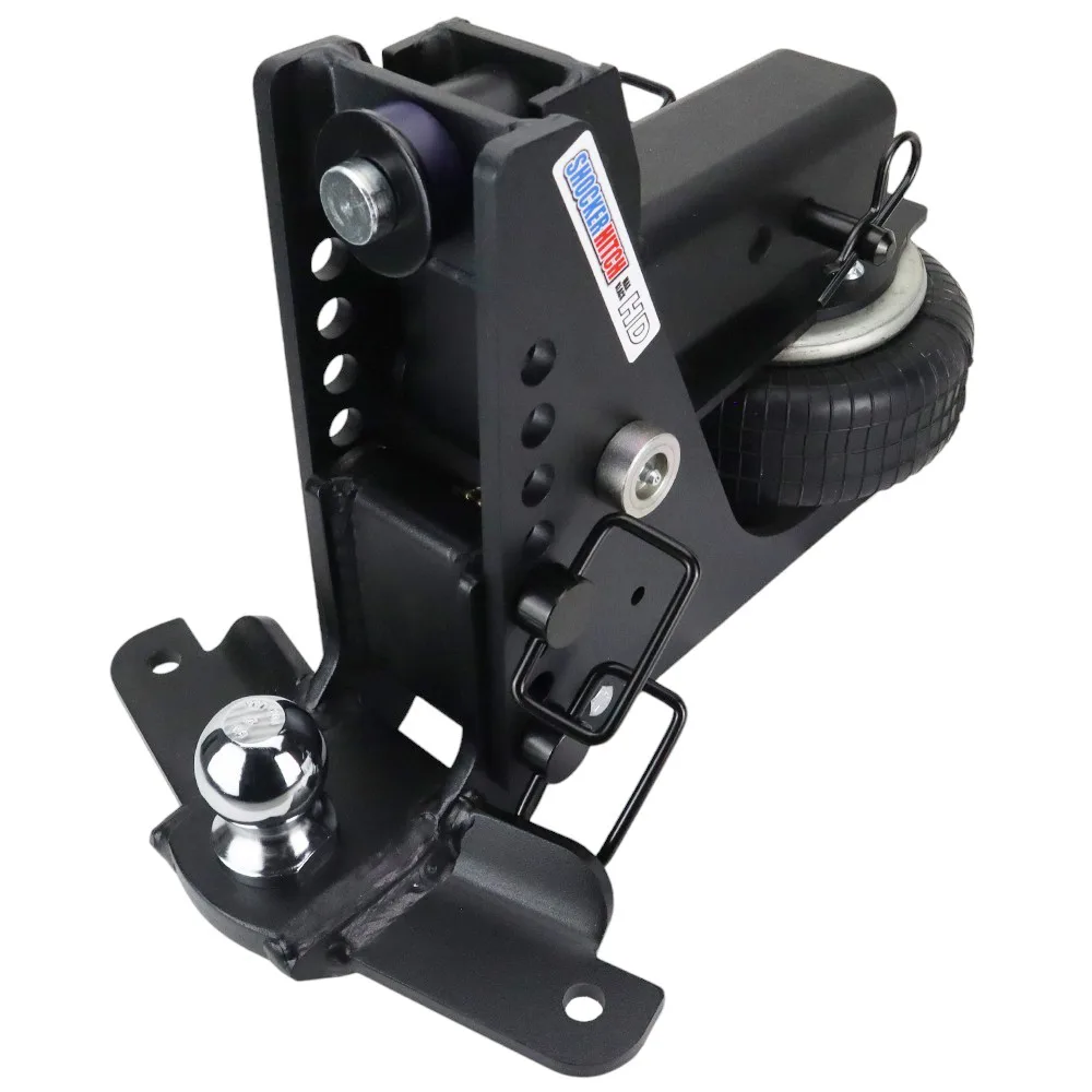 Shocker HD Max Black Air Hitch & Drop Ball Mount w/ 2" Ball & Sway Bar Tabs