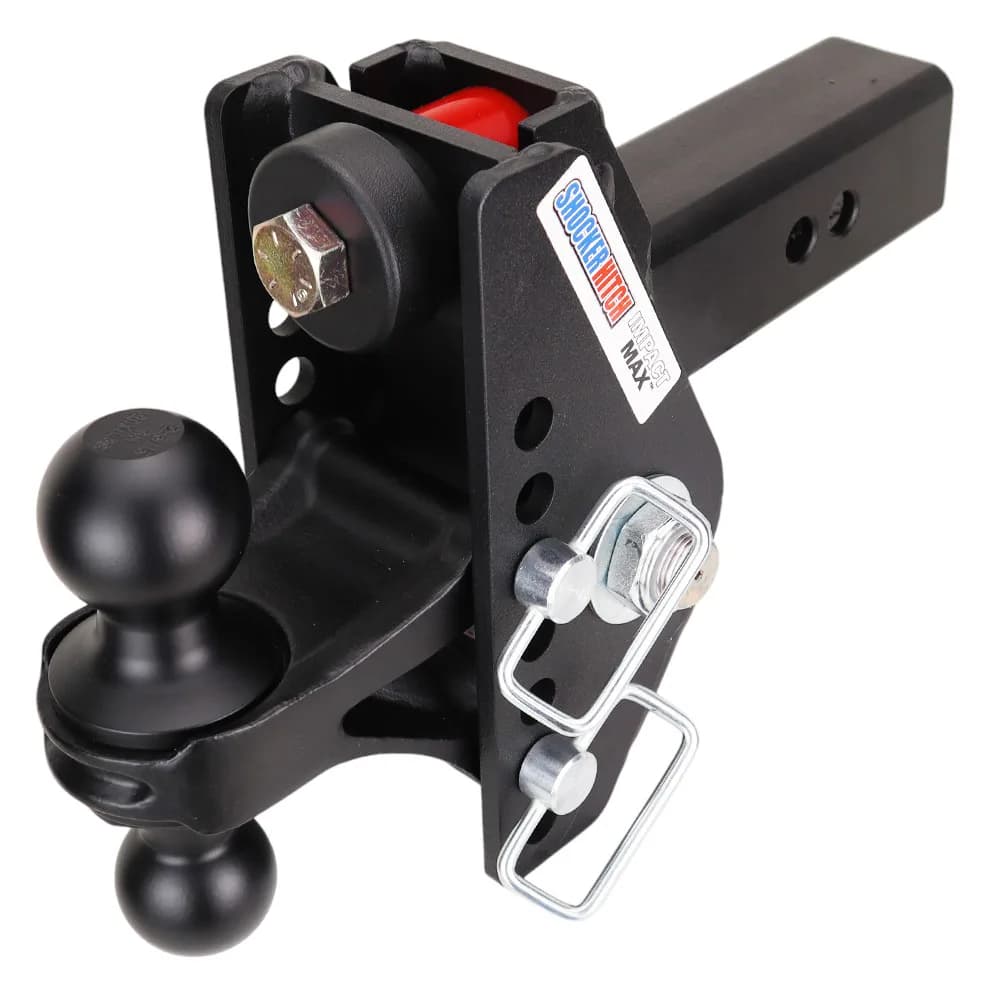 Impact Max Cushion Hitch & Black Combo Ball Mount w/2" & 2-5/16" Balls