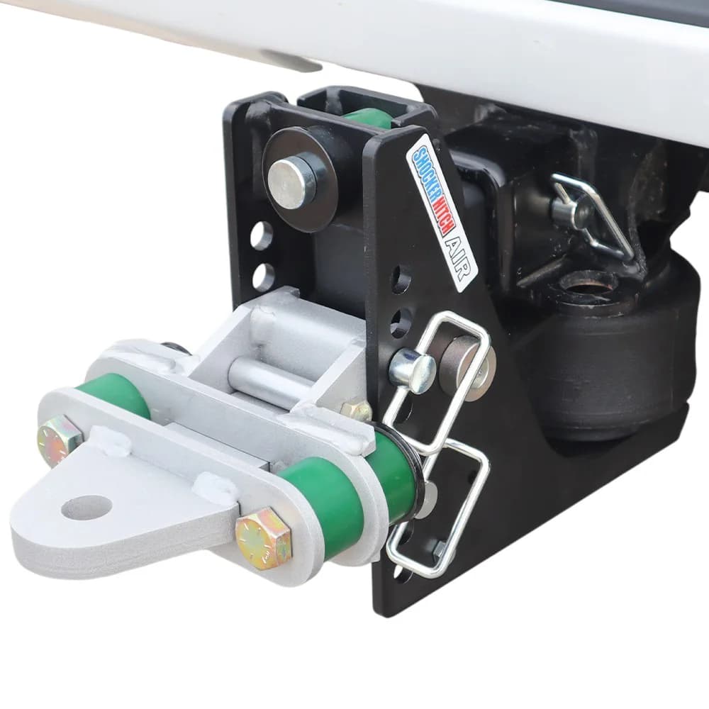 Shocker Max Black Air Hitch & Cushion Drawbar Mount — Shocker bumper-pull receiver hitch (SKU SH-MB670-250)