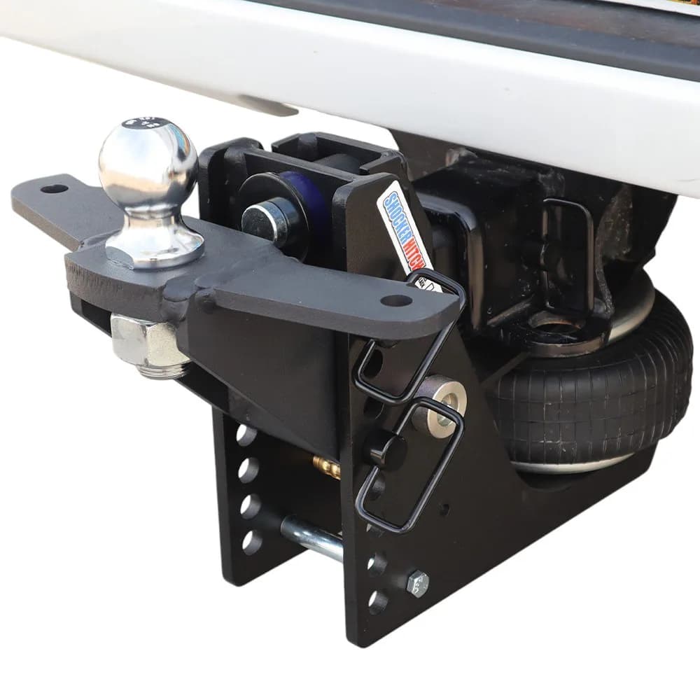 Shocker HD Max Black Air Hitch & Raised Ball Mount w/ 2" Ball & Sway Bar Tabs