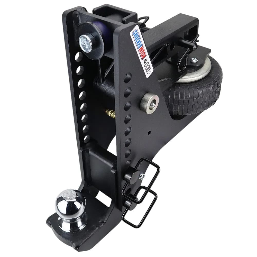 Shocker HD Max Black Super Drop Air Hitch & Drop Ball Mount w/ 2-5/16" Ball