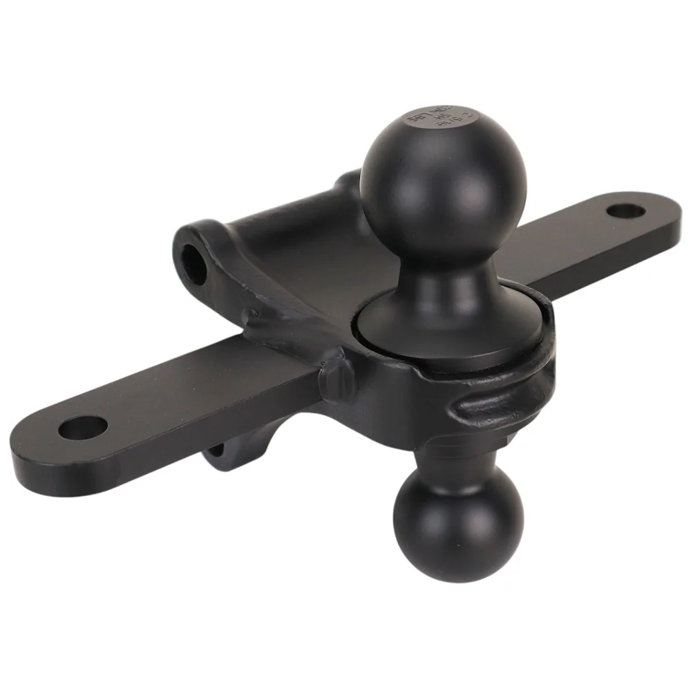 Shocker Black Sway Bar Tab Combo Ball Mount - 2" & 2-5/16" balls — Shocker bumper-pull receiver hitch (SKU SH-340BLK-SC)